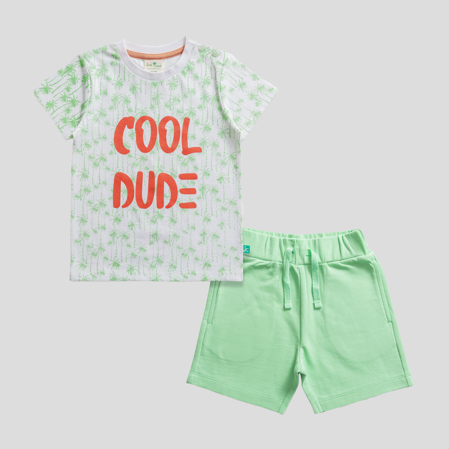 Cool Dude Green Tee & Shorts Set