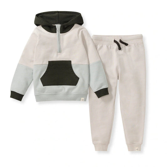 Color Blocked Sweatshirt & Pants Set