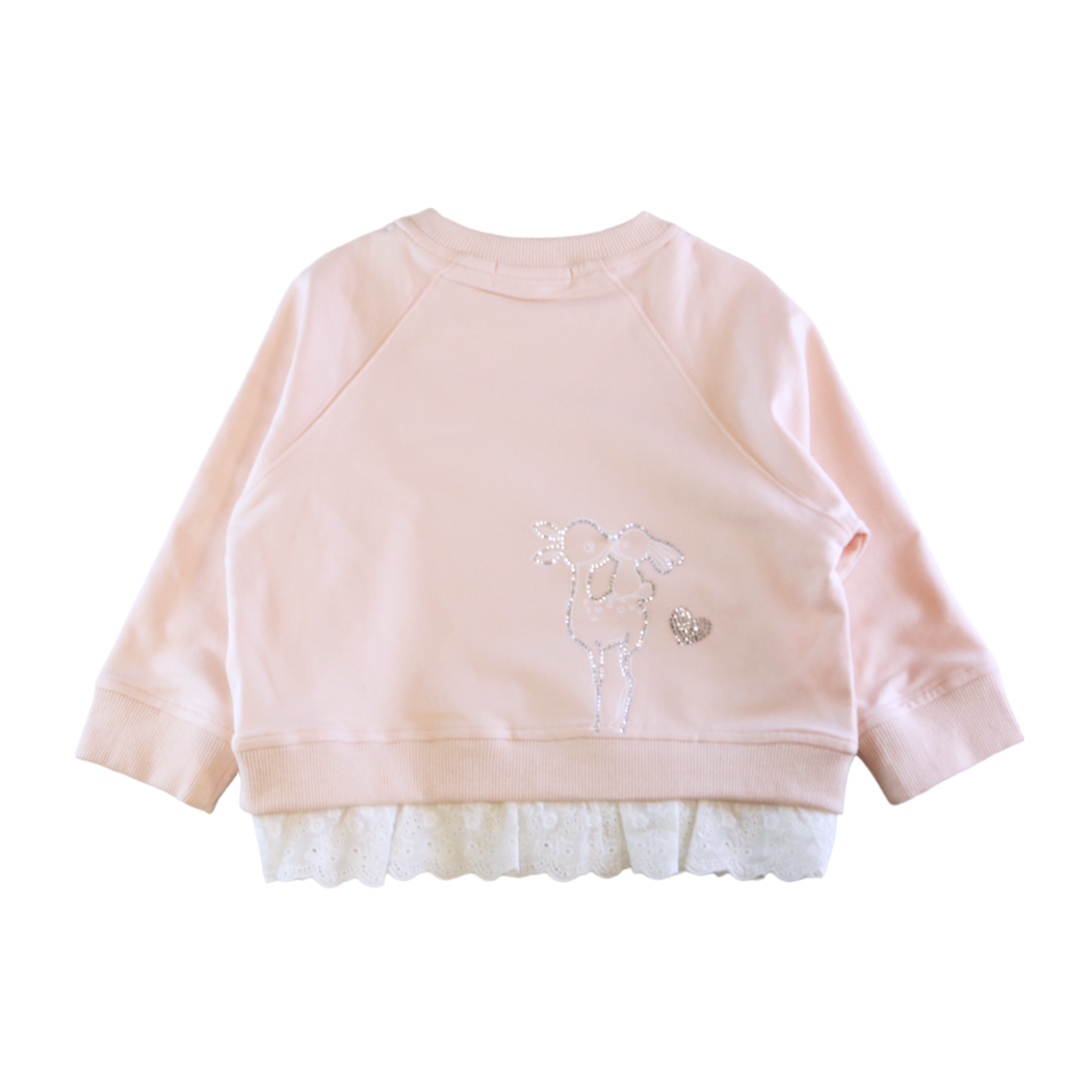 Pink Deer Rhinestone Sweatshirt