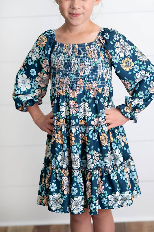 Floral 3-Tiered Dress