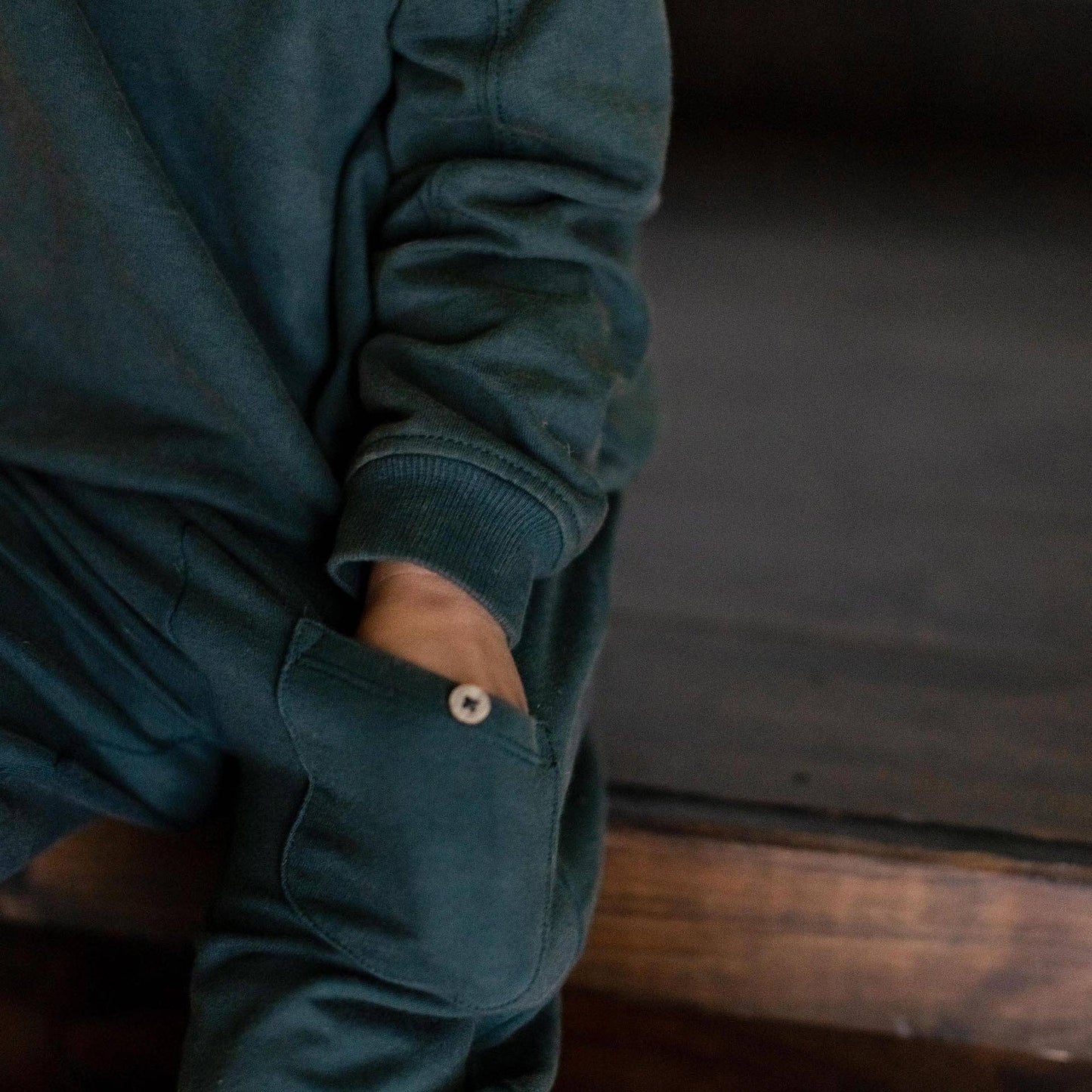 Zucchini Green Sweatshirt & Pants Set