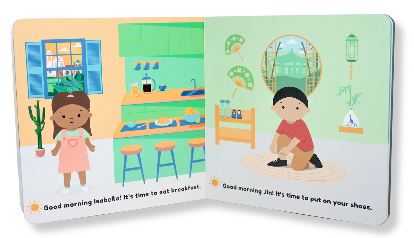 Kids of the World: Good Morning, Good Night Board Book