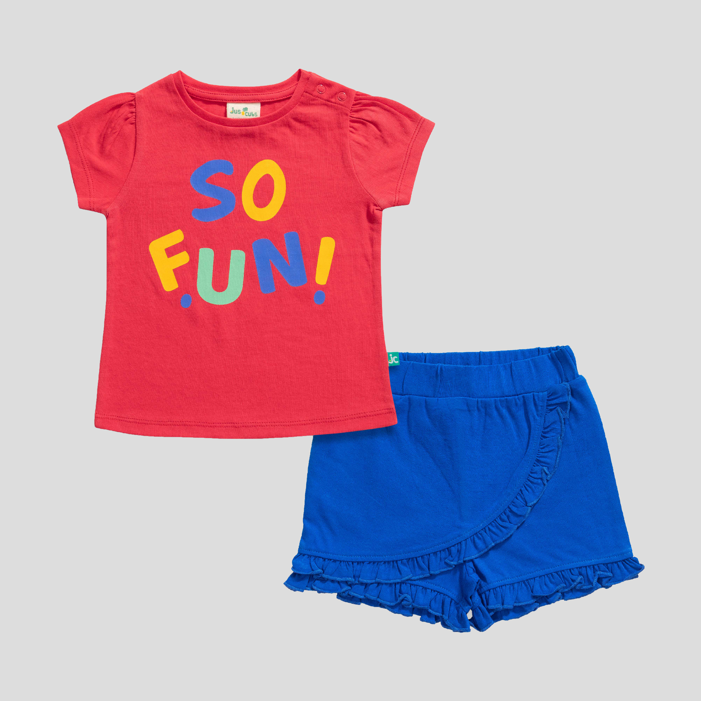 "So Fun" Puff Sleeve Tee & Skort Set