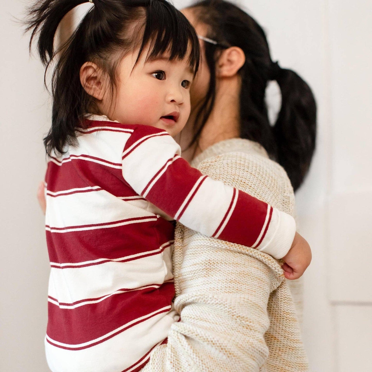 Brick Red Striped Romper