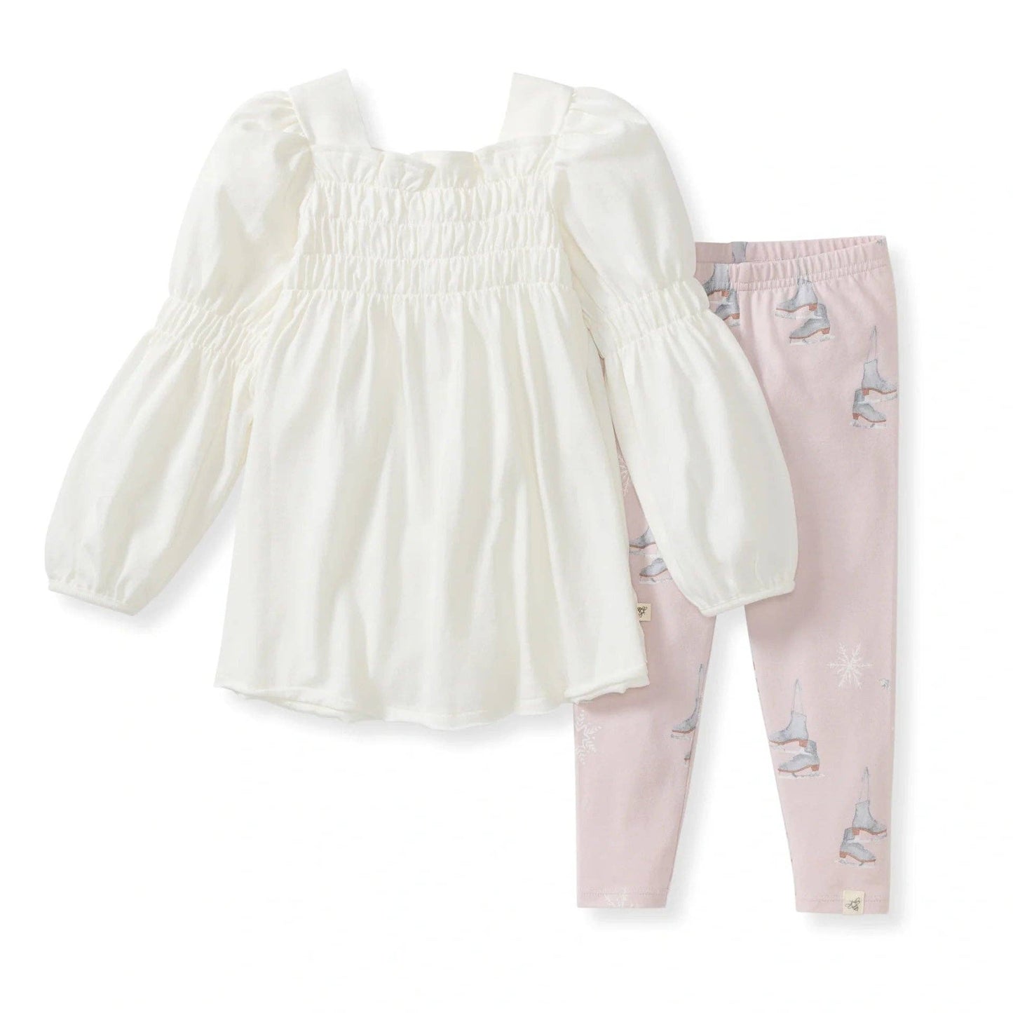 Ice Skates Organic Tunic & Pants Set