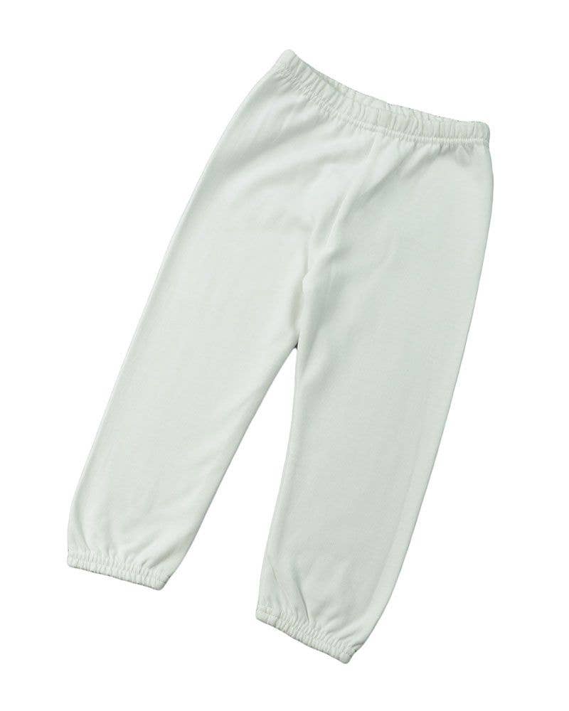 White Fleece Joggers