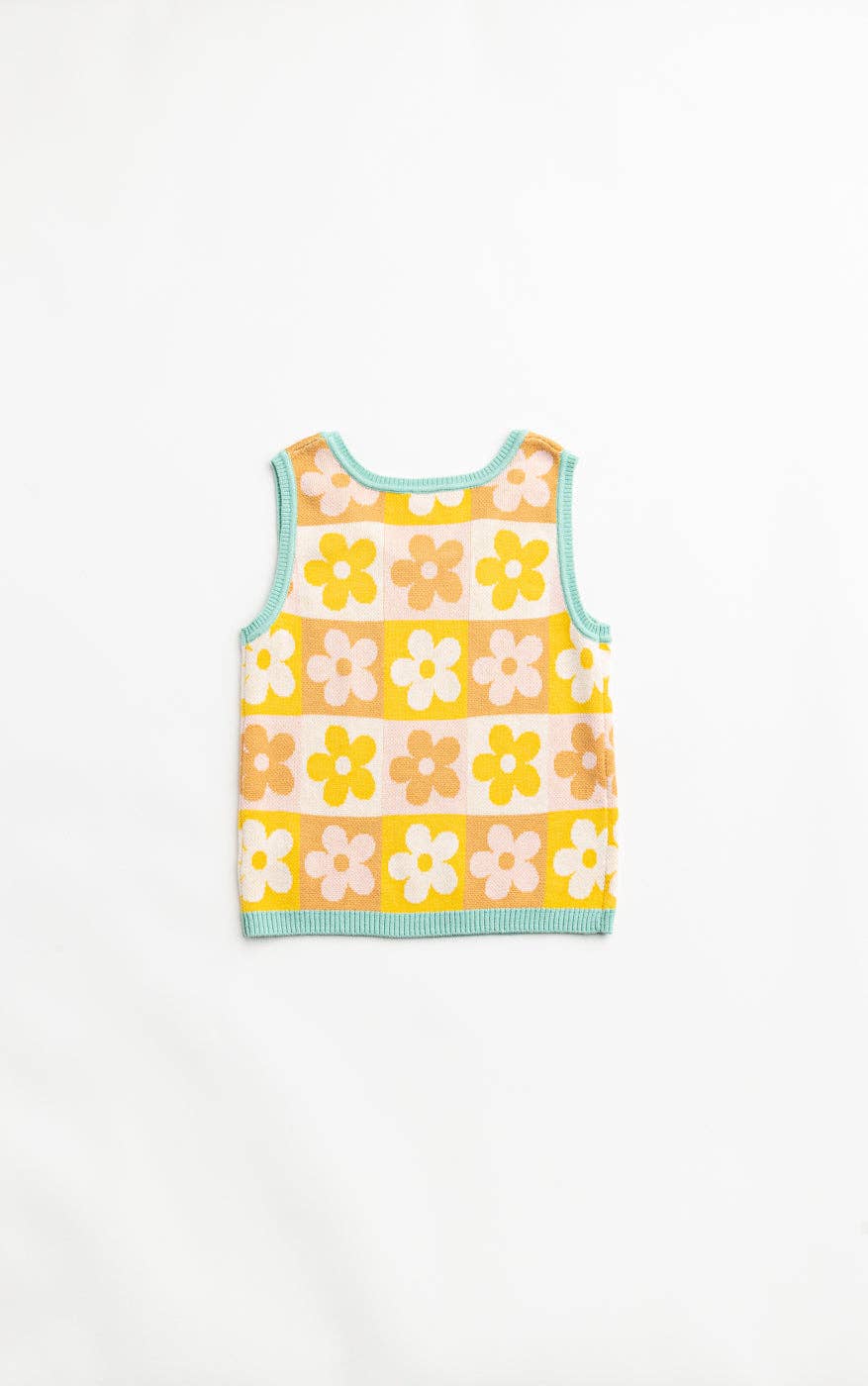 Daisy Color Block Sweater Vest