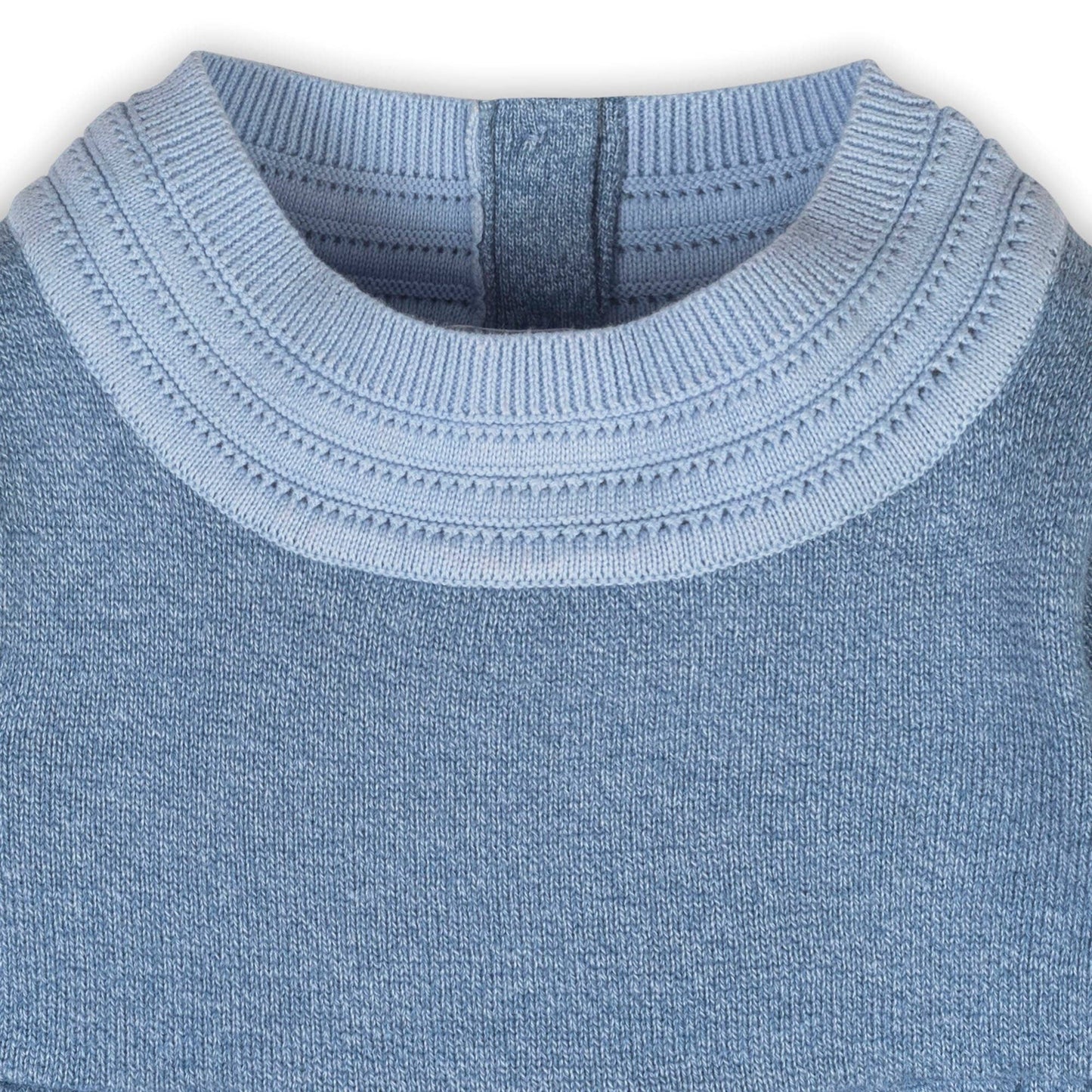 Organic Empire Collar Detail Dress Blue Marl