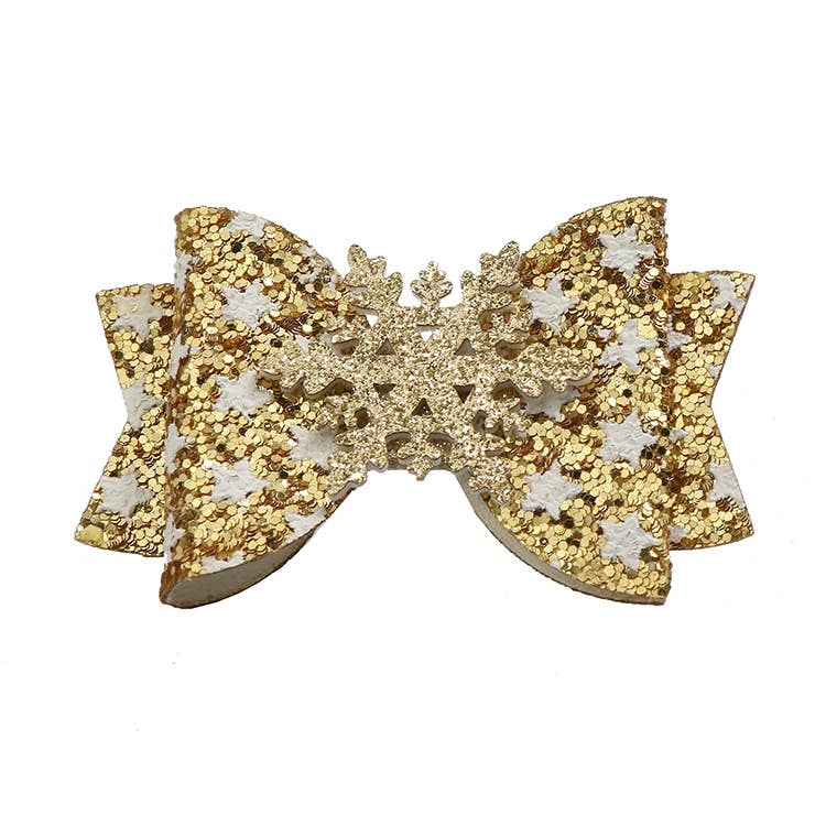 Gold Snowflake Bow