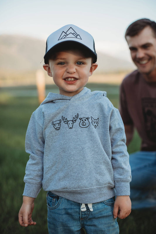 Grey "Don't Hassle Me. I'm Local" Woodland Creatures Hoodie