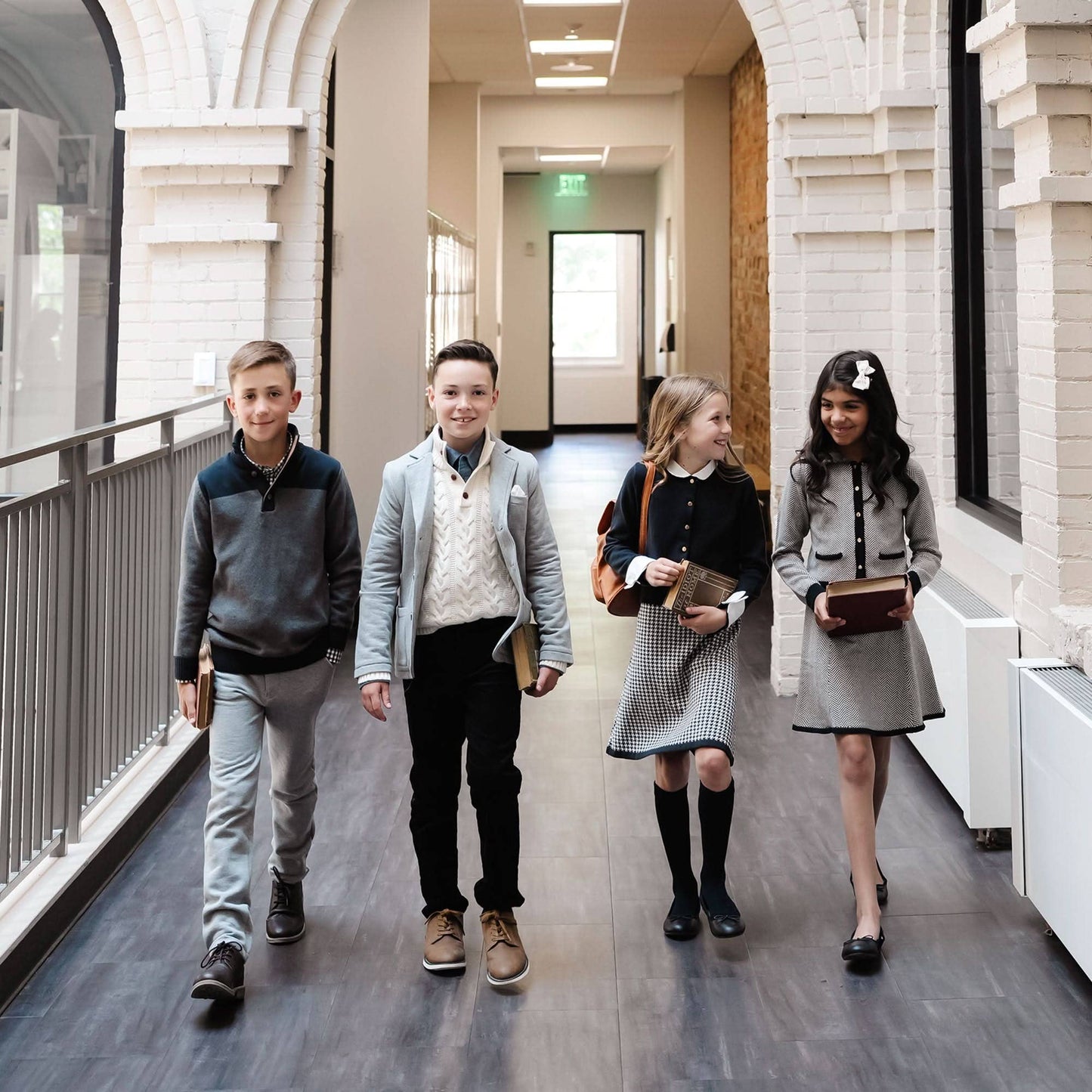 Organic Faux Fur Cardigan & Skirt Set