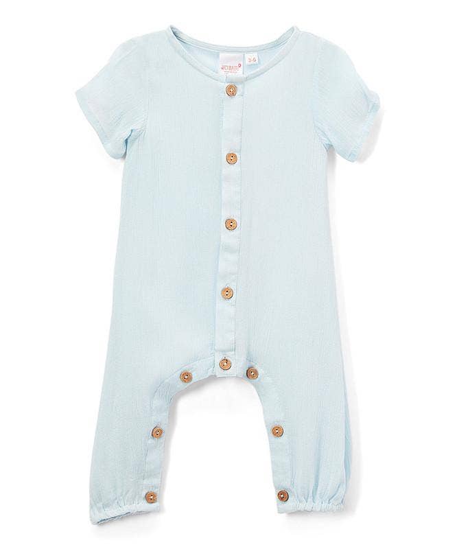 Light Blue Infant Half Sleeve Romper