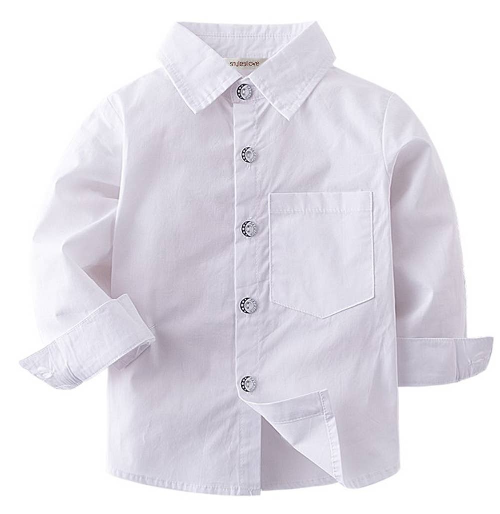 White Button-Down Dress Shirt