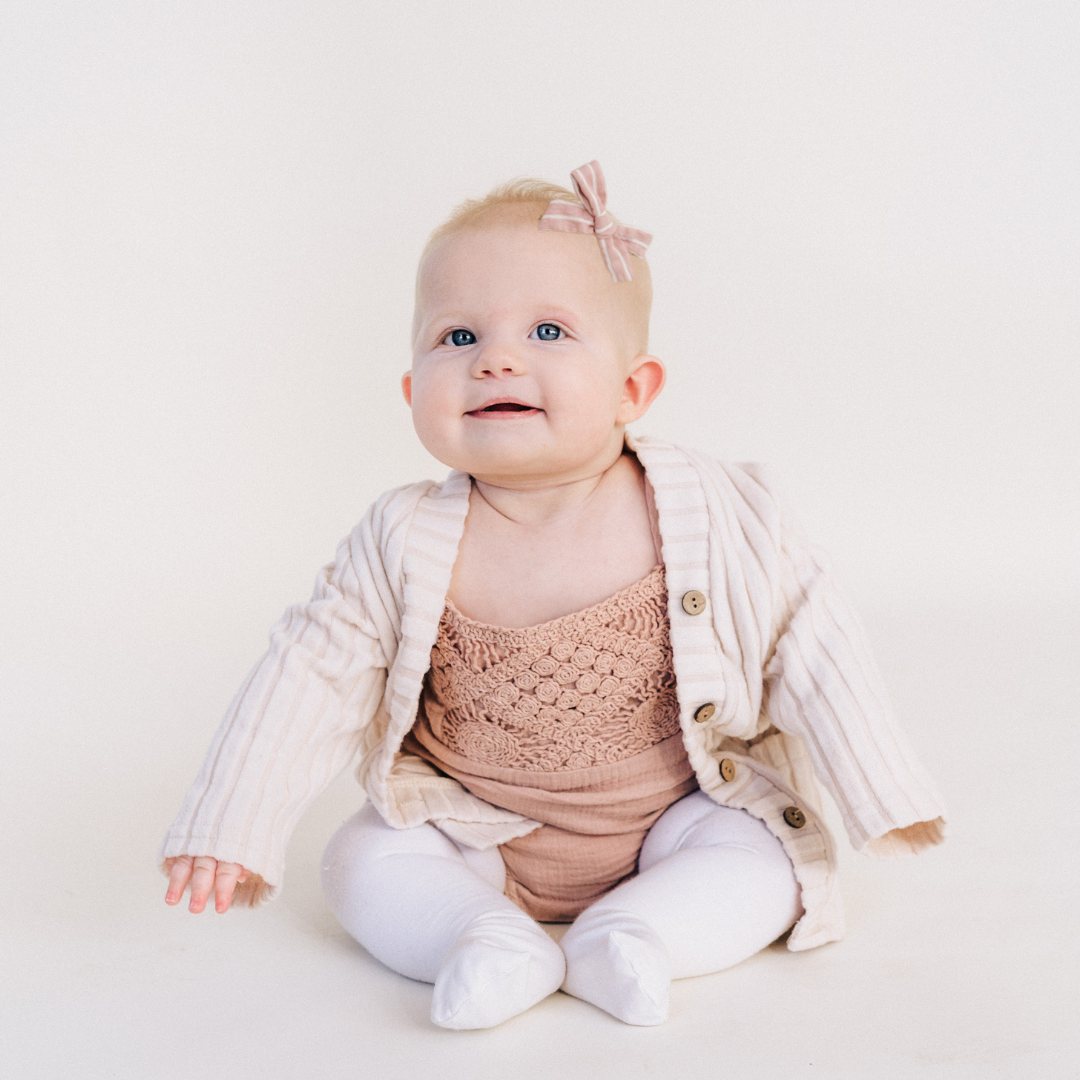 Dusty Rose Crochet Onesie