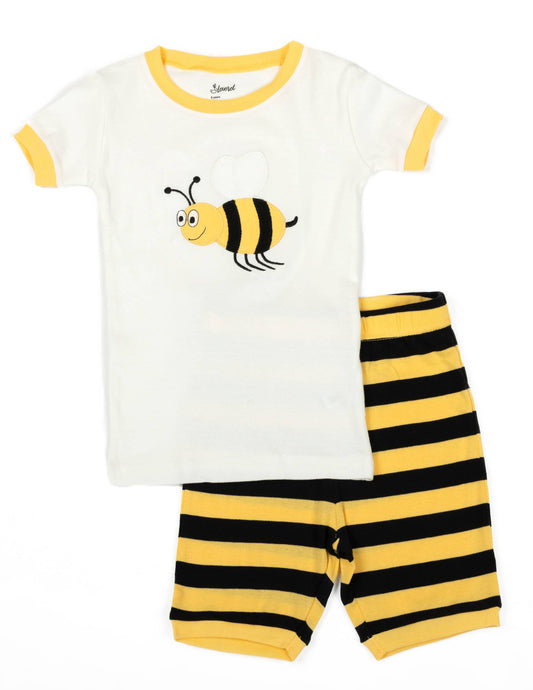 Kids Two Piece Cotton Short Pajamas Print for Summer