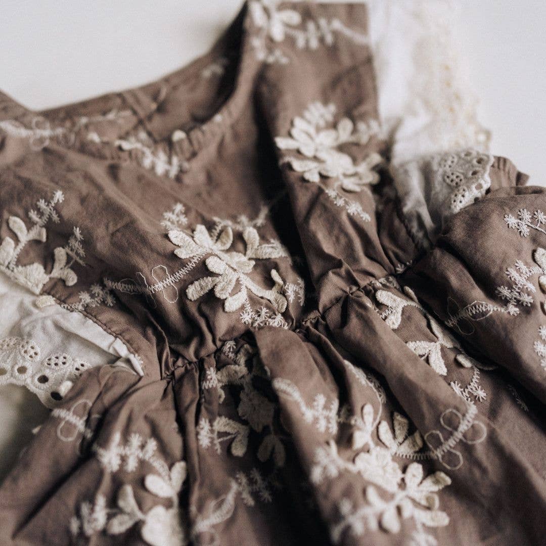 Embroidered Floral Onesie
