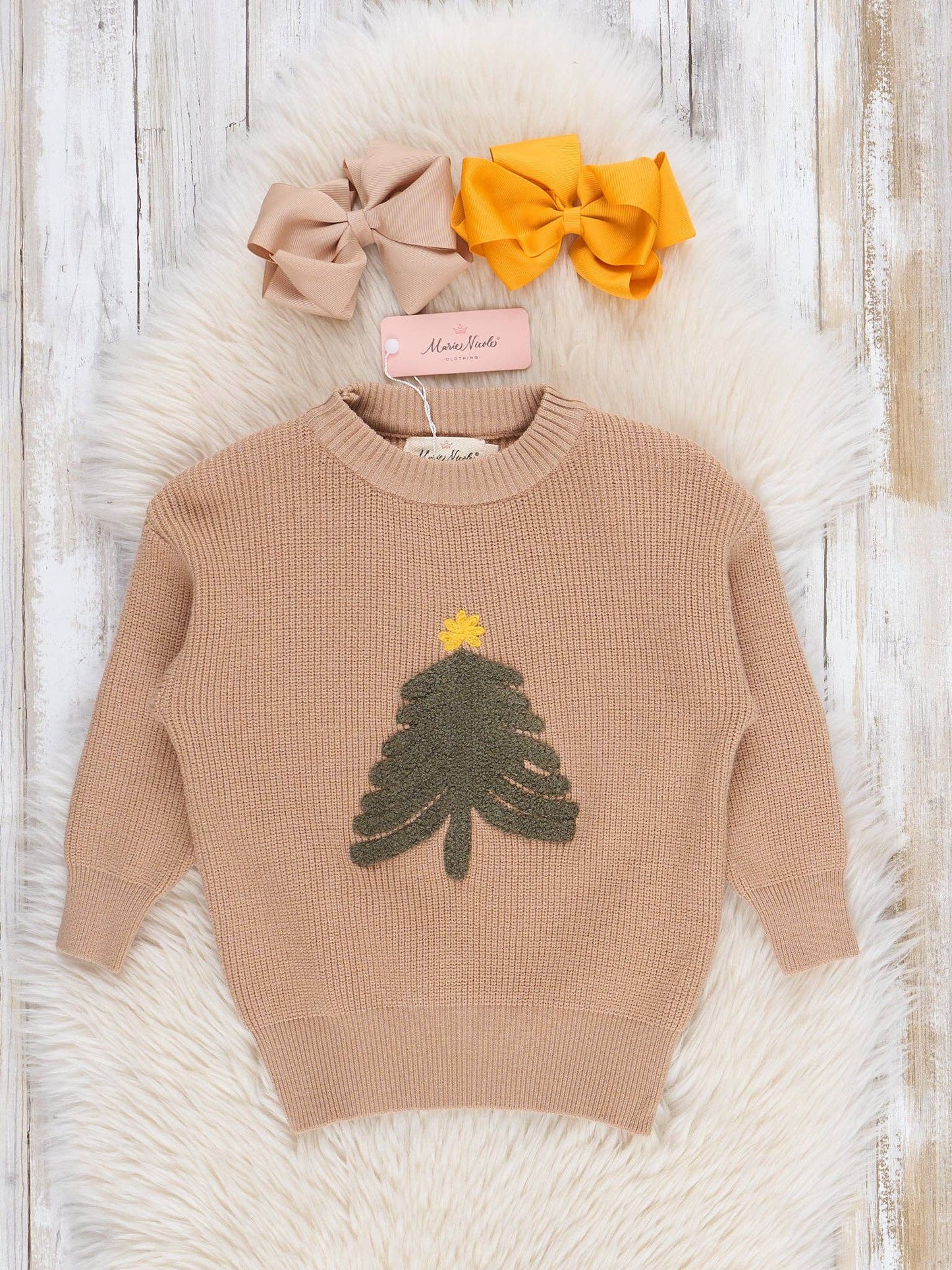 Christmas Tree Embroidered Sweater