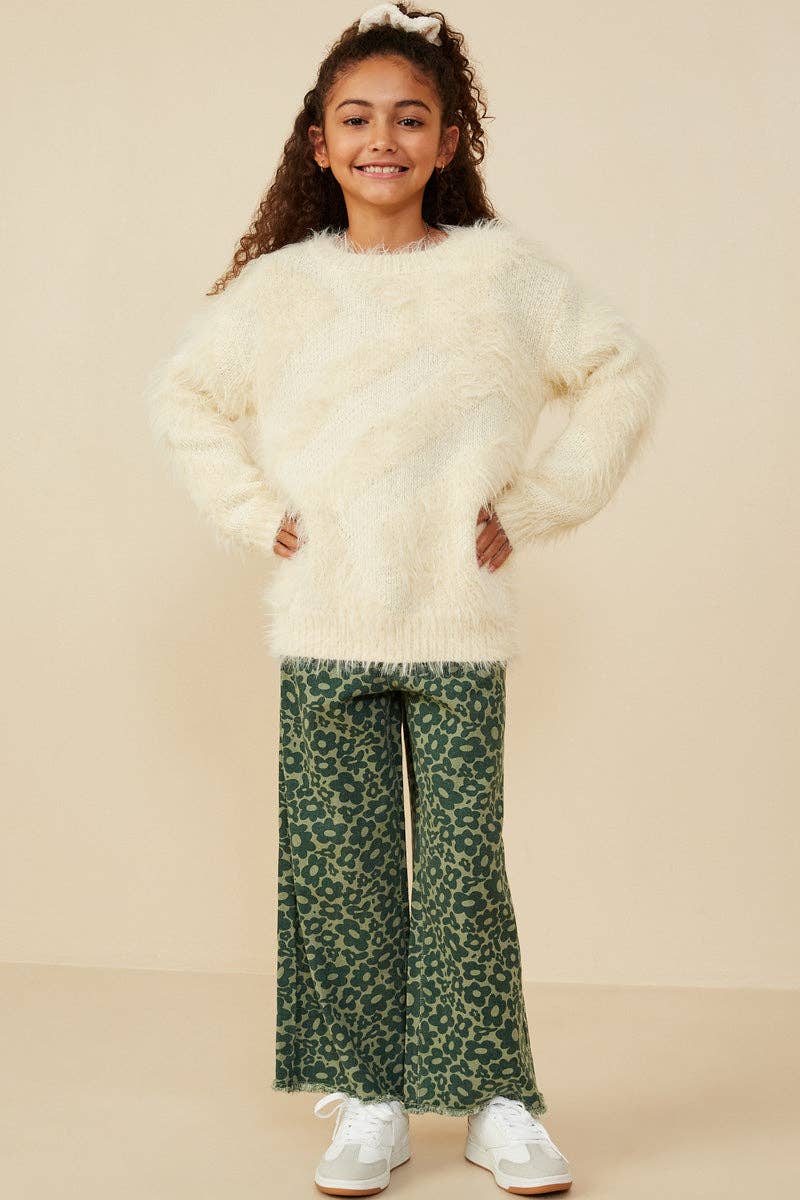 Ivory Fur Pullover Sweater