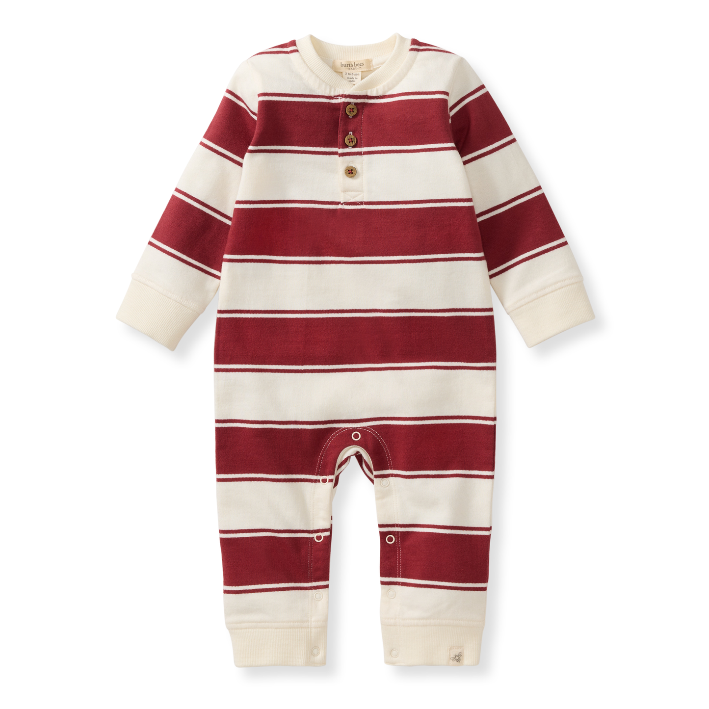 Brick Red Striped Romper