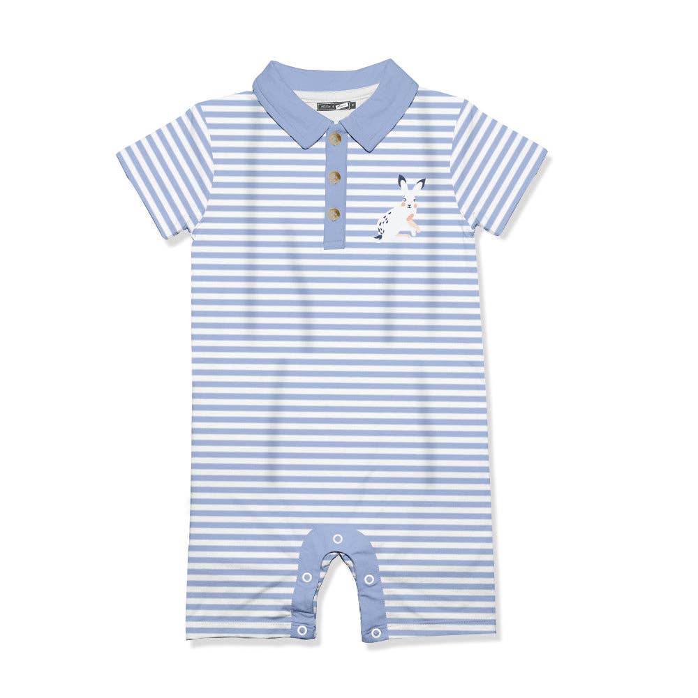 Baby Periwinkle Bunny Meadow Collared Romper