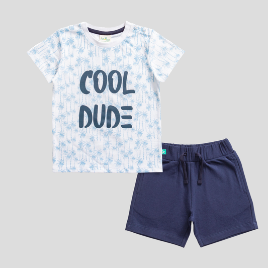 Cool Dude Navy Tee & Shorts Set