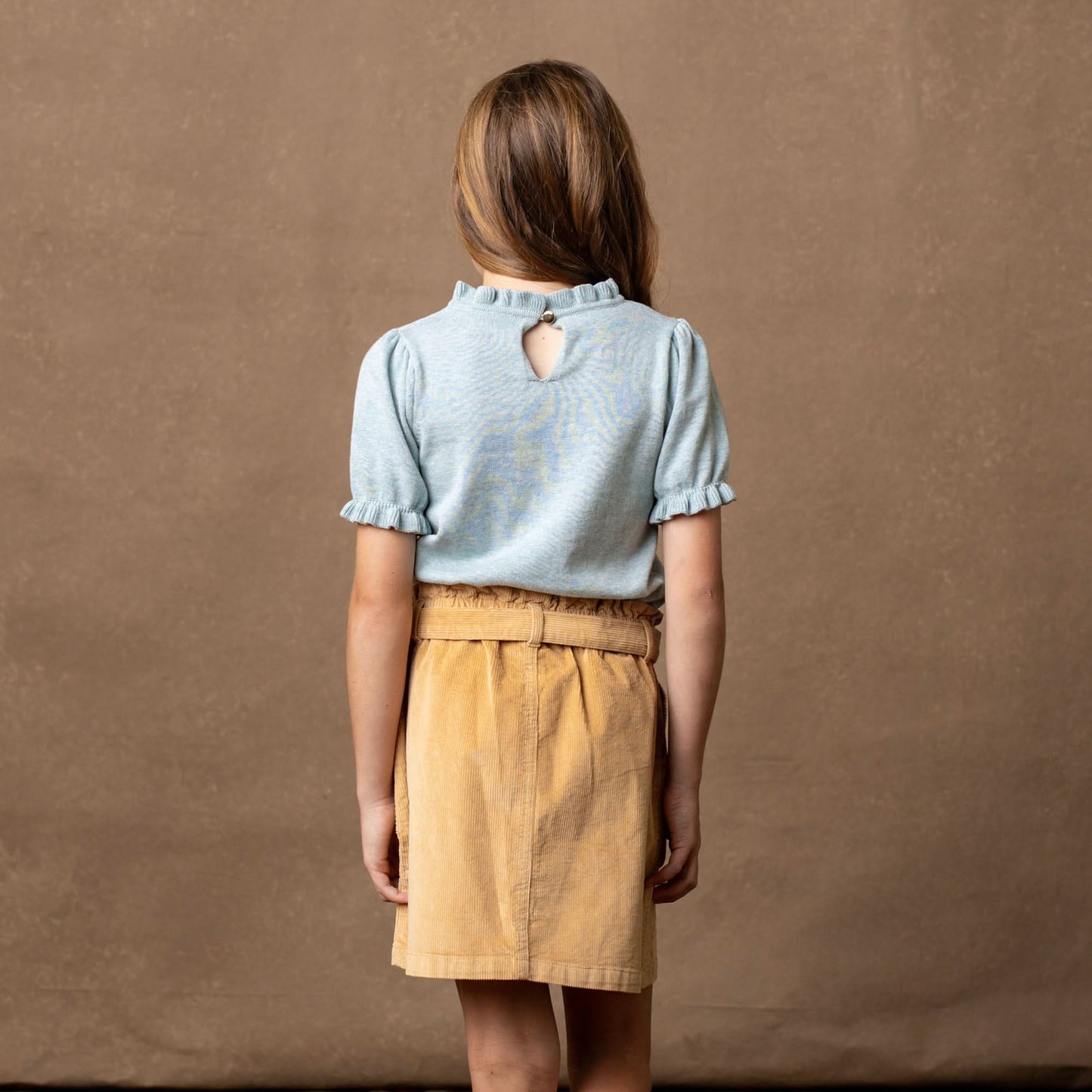 Organic Corduroy Khaki Skirt