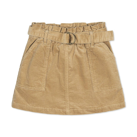 Organic Corduroy Khaki Skirt