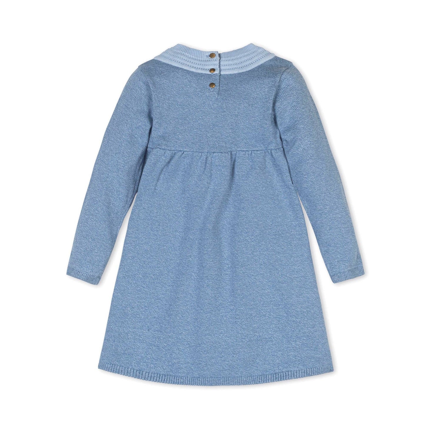 Organic Empire Collar Detail Dress Blue Marl