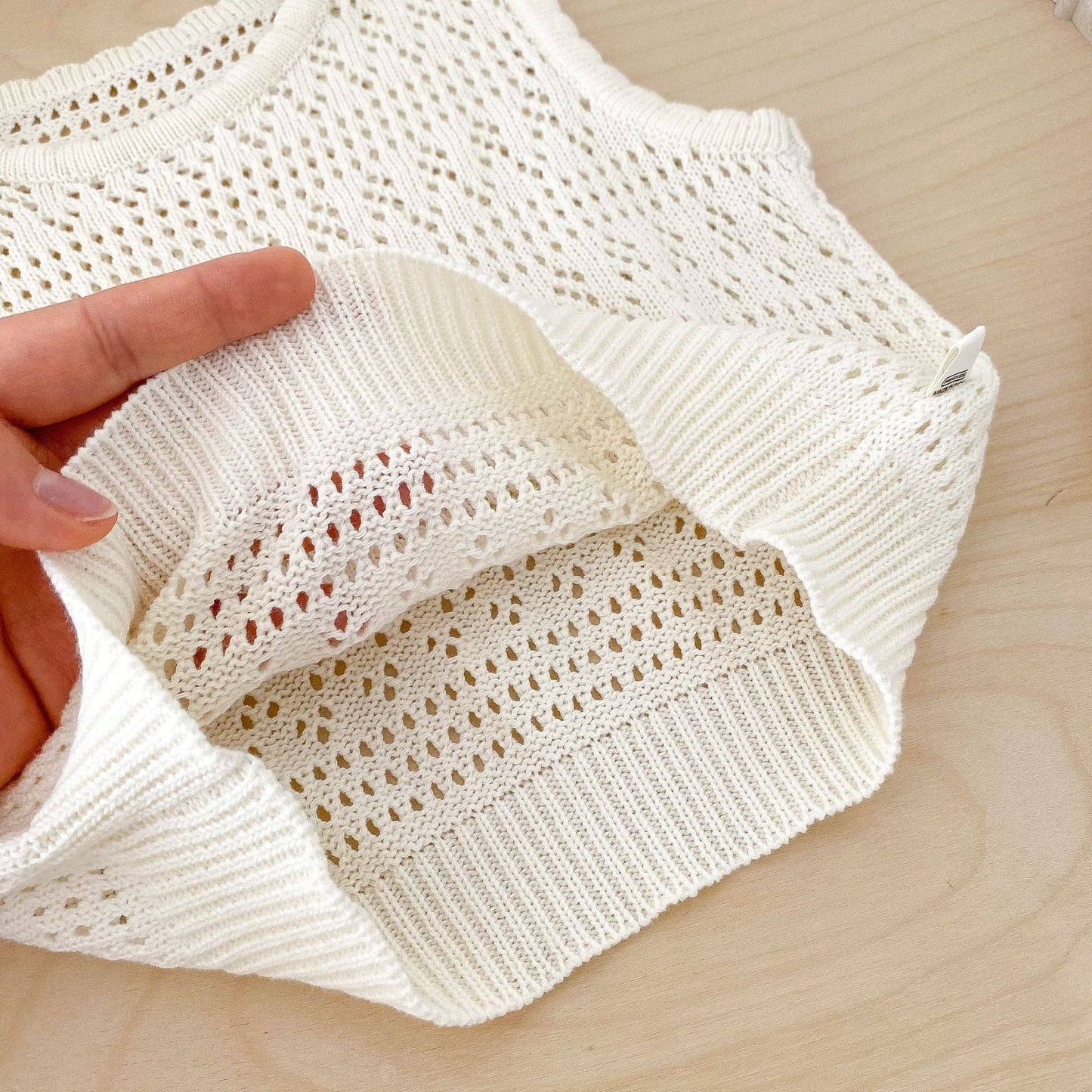 Baby Girl Beige Knit Casual Top and Pants