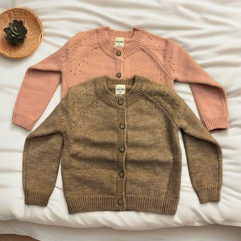 Blush Organic Cotton Kids Cardigan