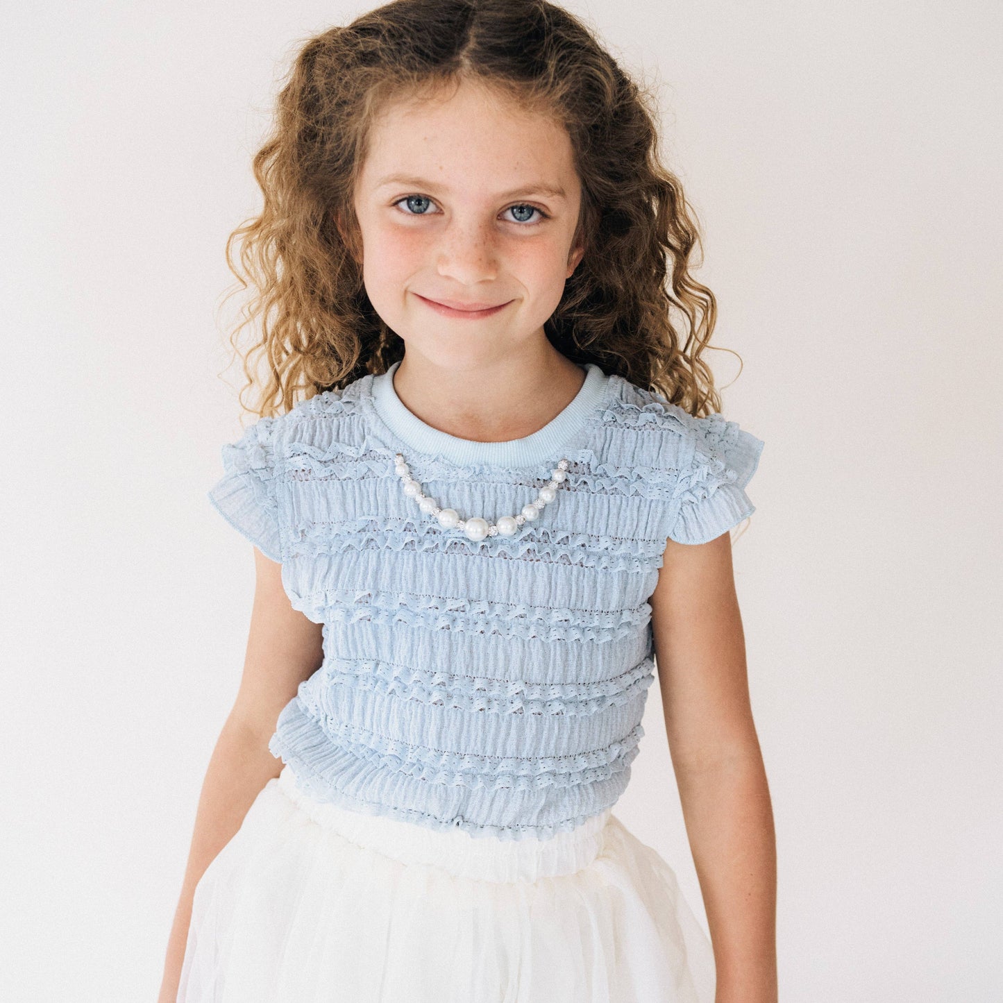Blue Pearl Skirt Set
