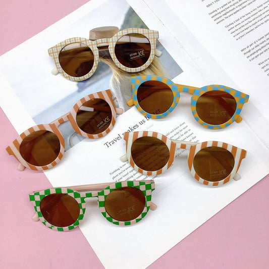 Retro Checkerboard Sunglasses