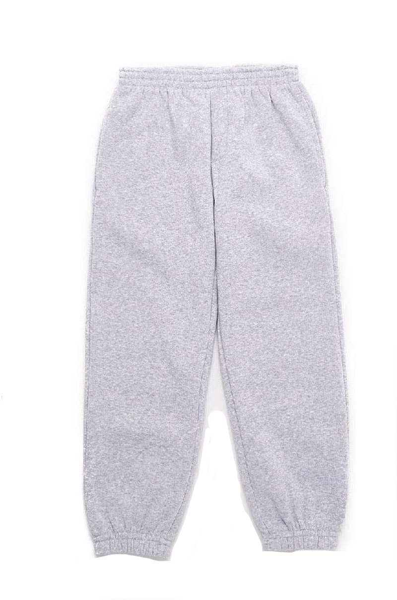 White Fleece Joggers