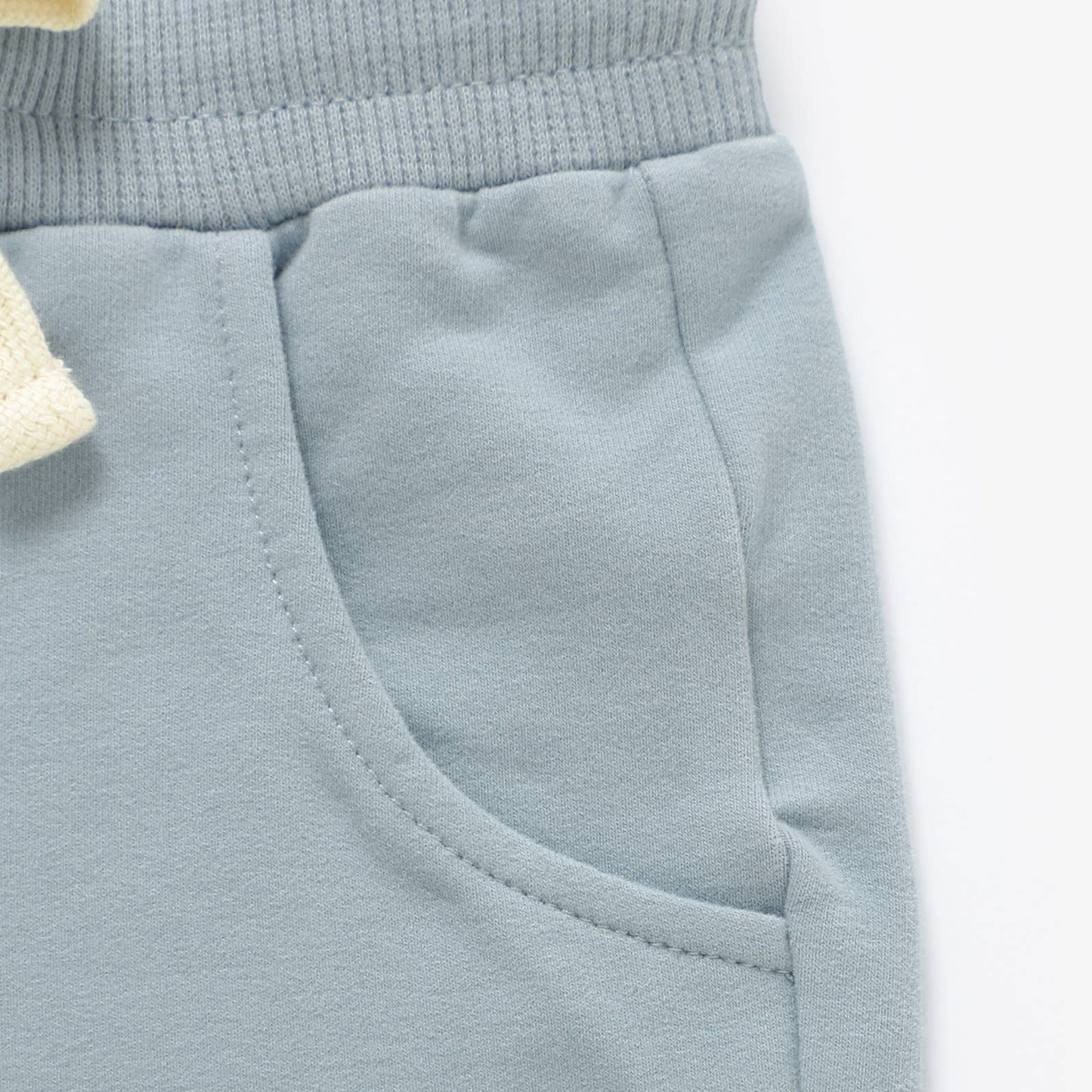 Dusty Blue French Terry Organic Cotton Beach Jogger Set