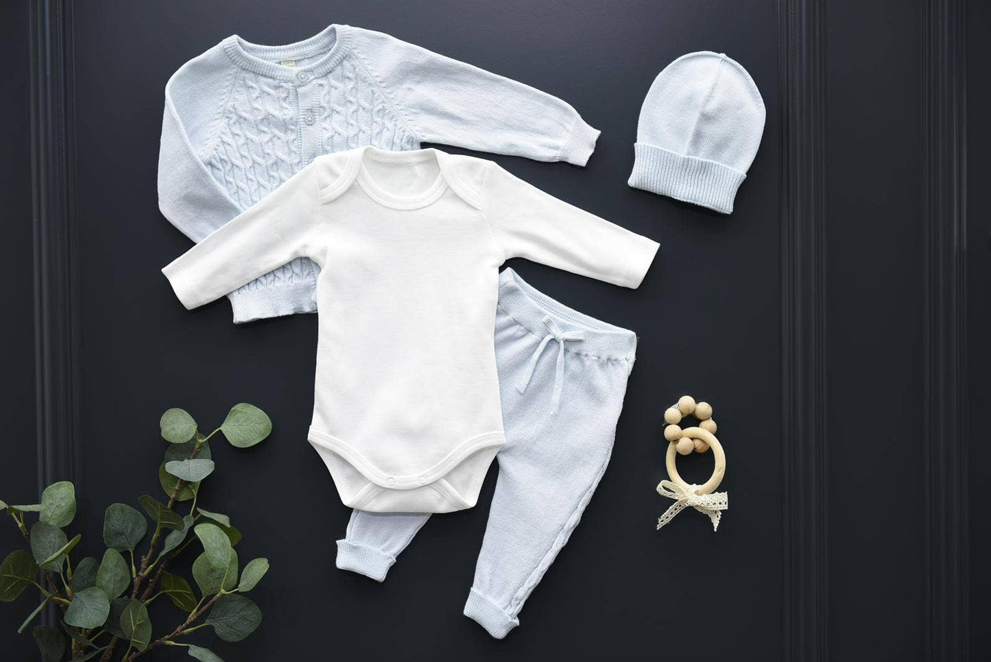4-Piece Cream Organic Cotton Baby Set