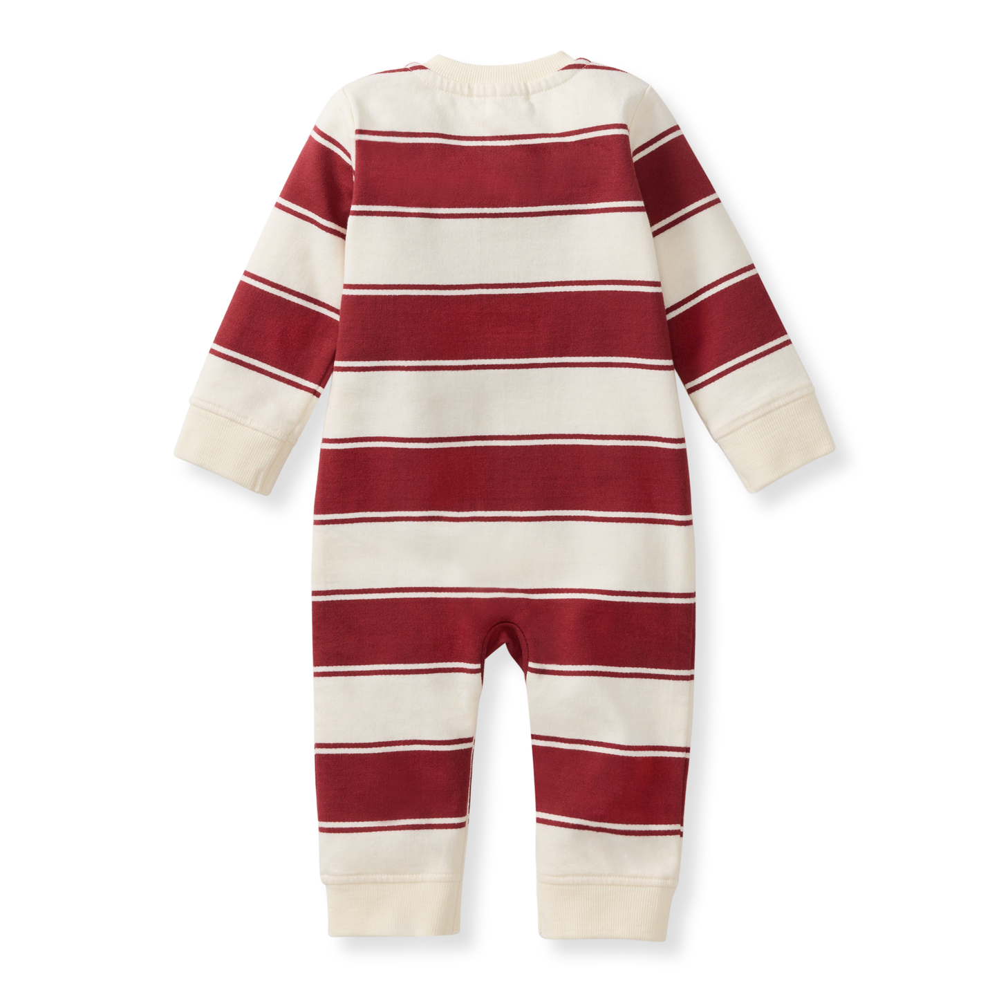 Brick Red Striped Romper