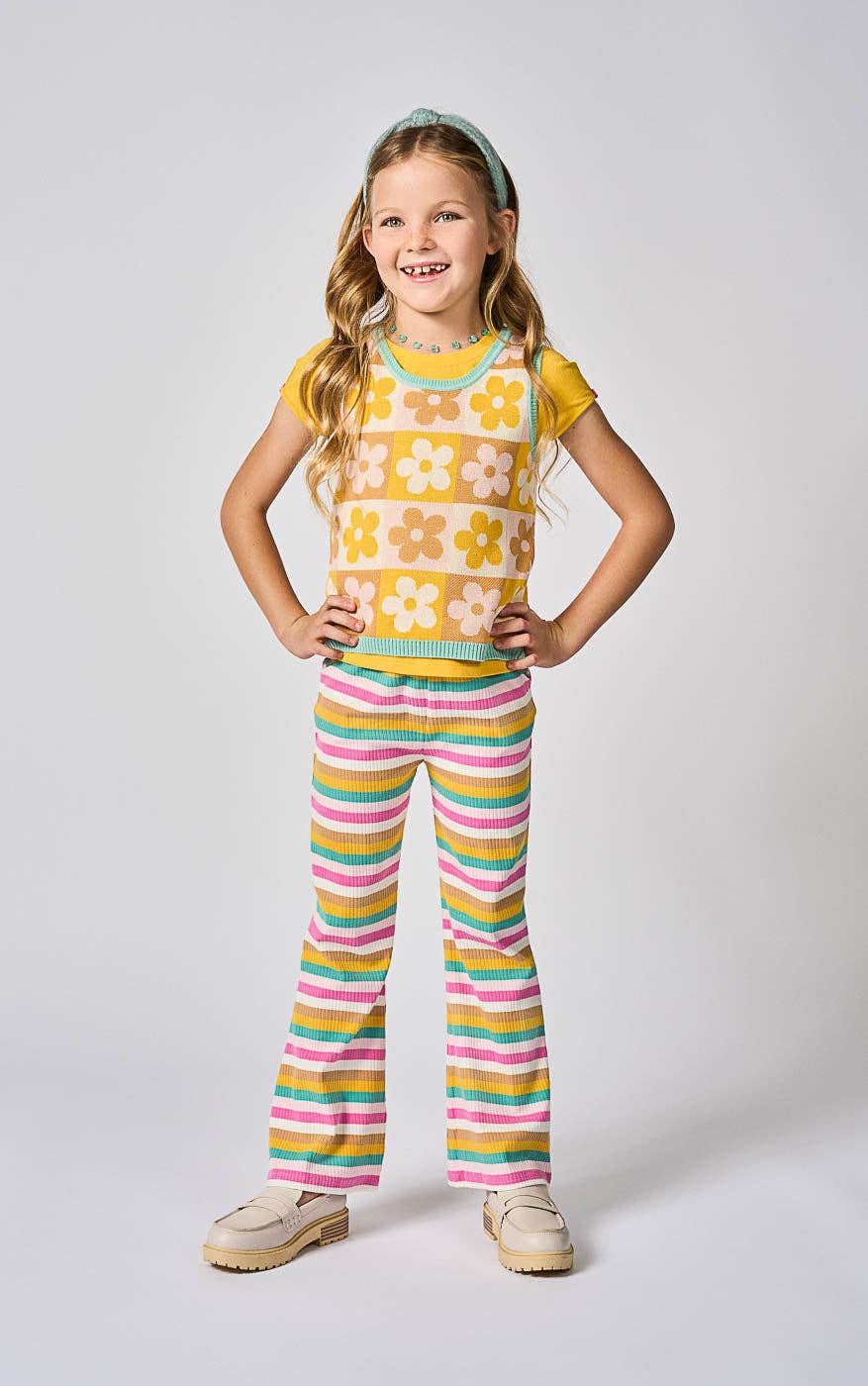 Daisy Color Block Sweater Vest