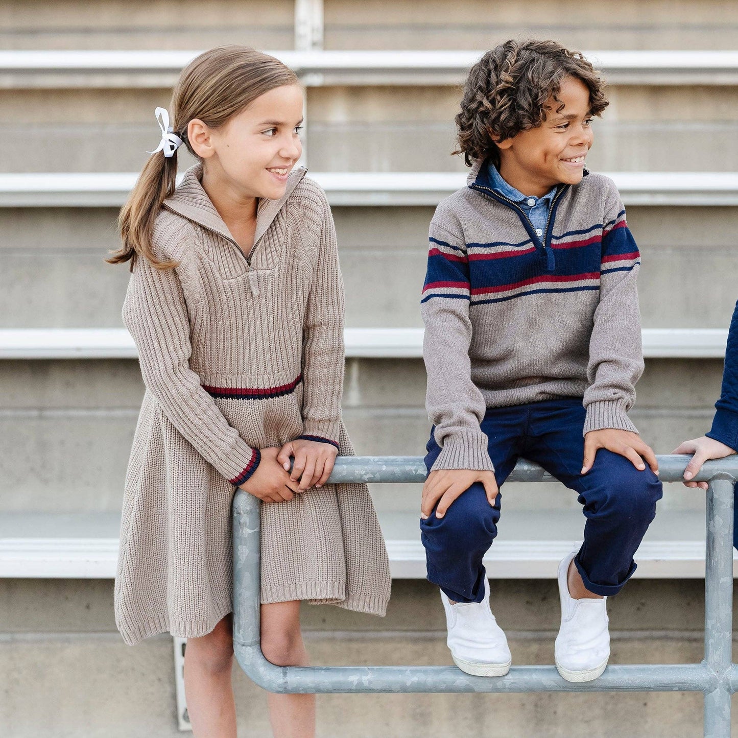Organic Sweater Dress: Taupe Heather