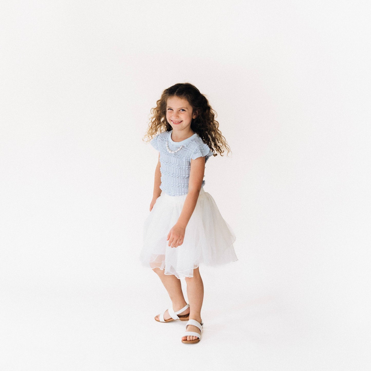 Blue Pearl Skirt Set