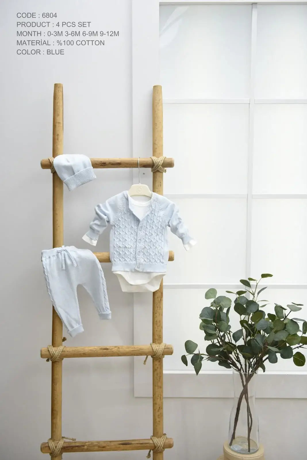 4-Piece Cream Organic Cotton Baby Set