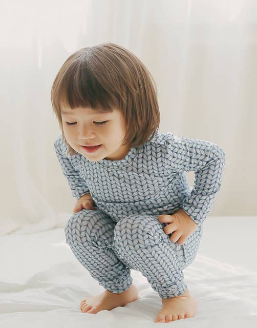 Cozy Knit Mint Long Sleeve PJs