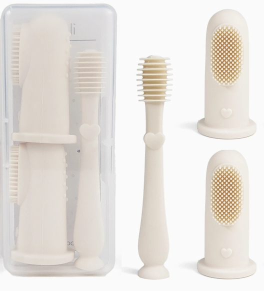 Baby Finger Toothbrush & Tongue Cleaner Oral Set 3m+