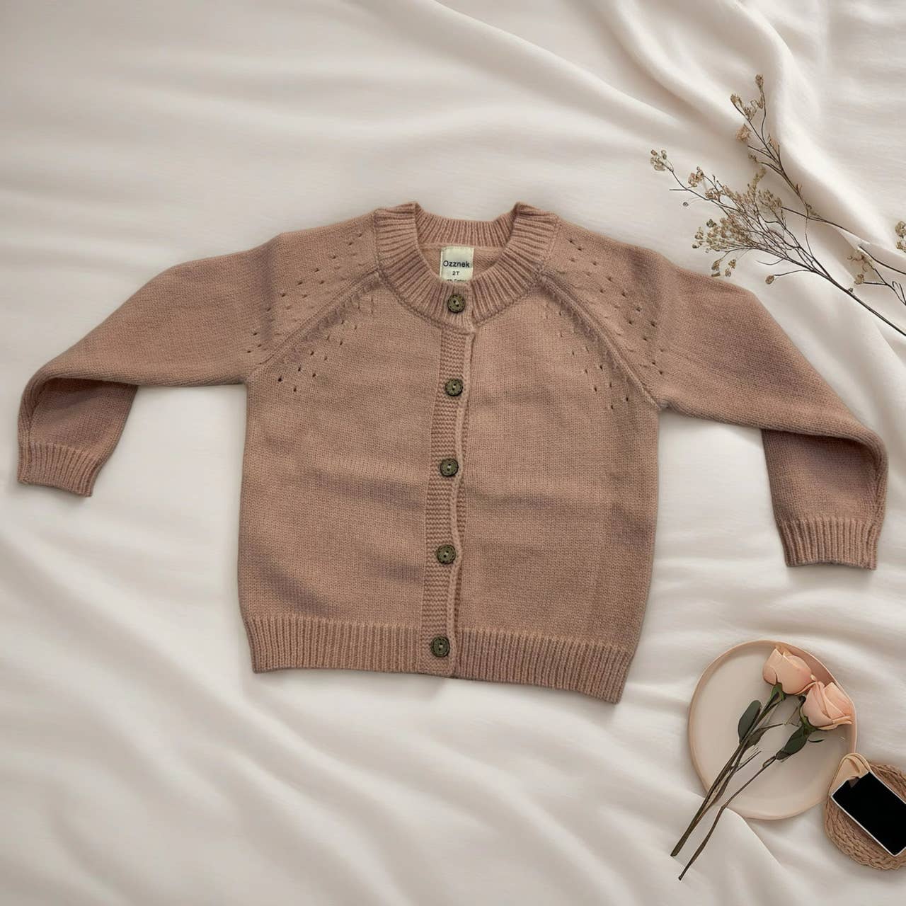 Blush Organic Cotton Kids Cardigan