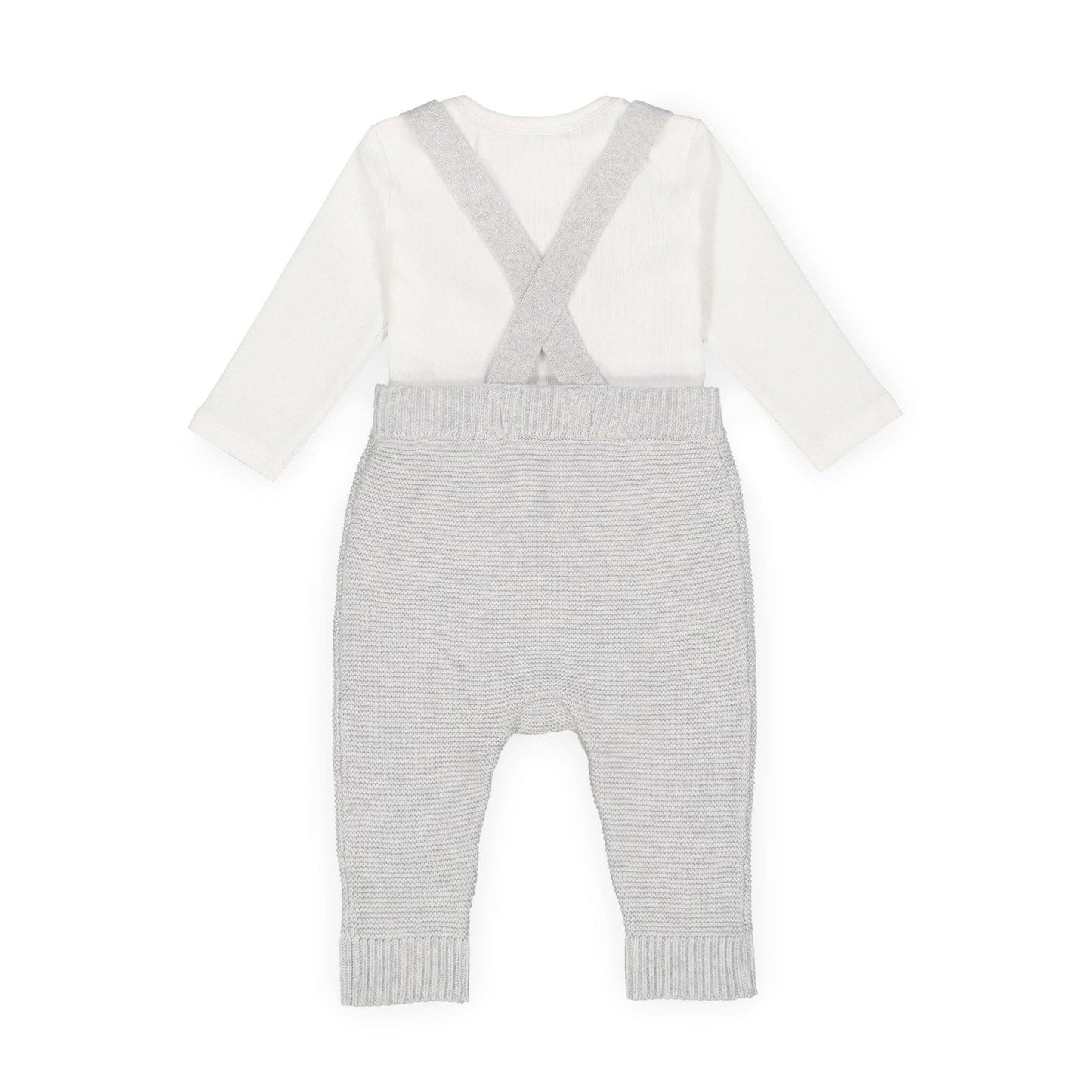 Rib Bodysuit & Sweater Overall Set