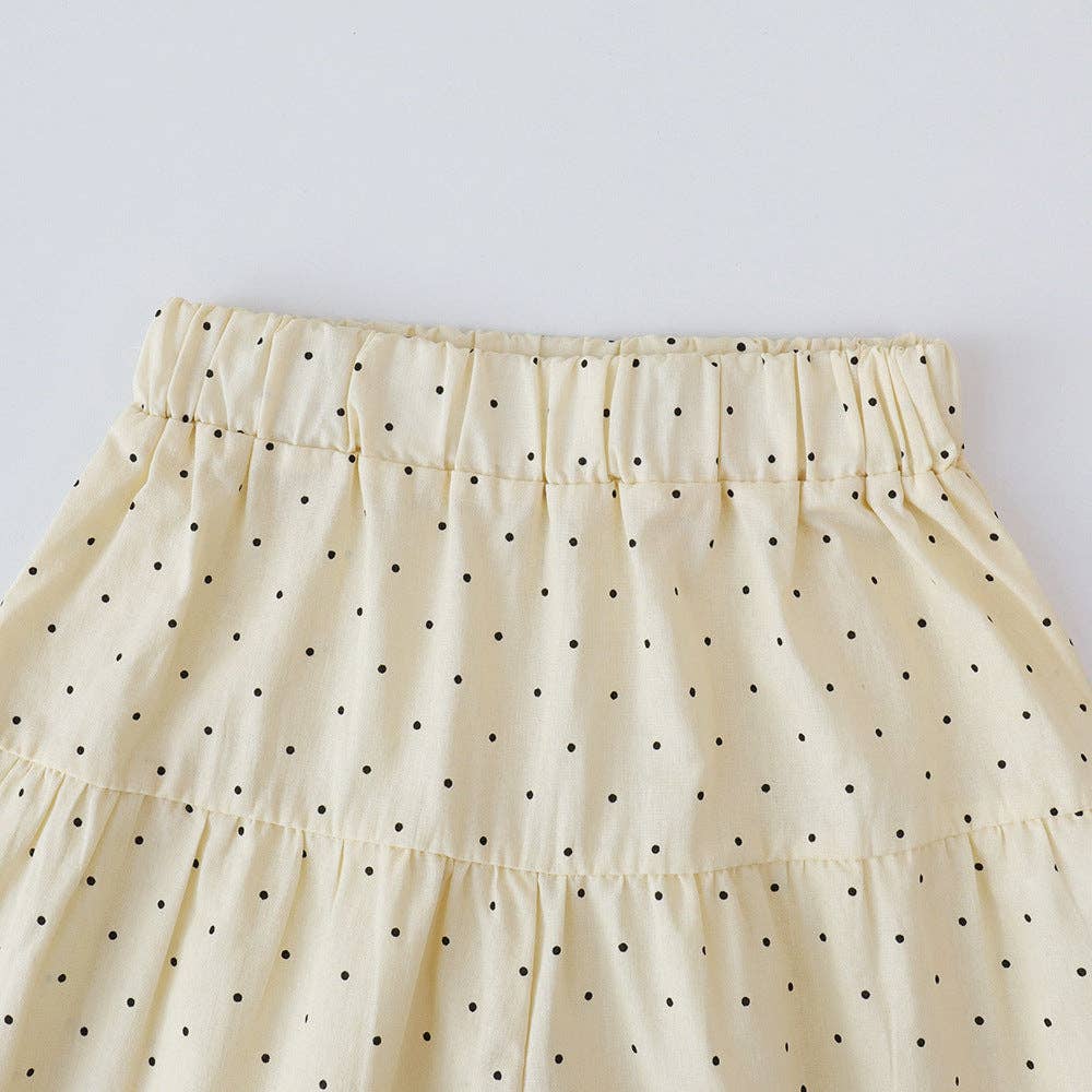 Polka Dot Button Tank Top with Wide Leg Pant