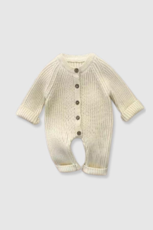 Cream Sweater Romper