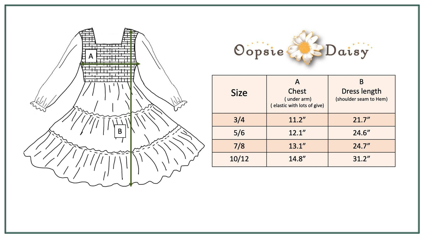 Lavender Flower 3-Tiered Smock
