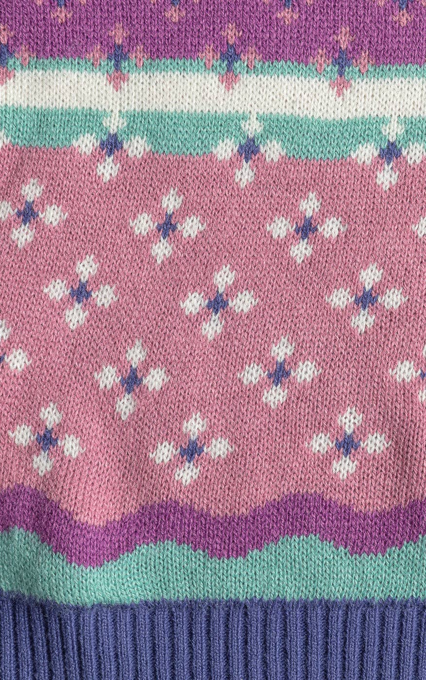 Jewel Tone Intarsia Sweater Vest