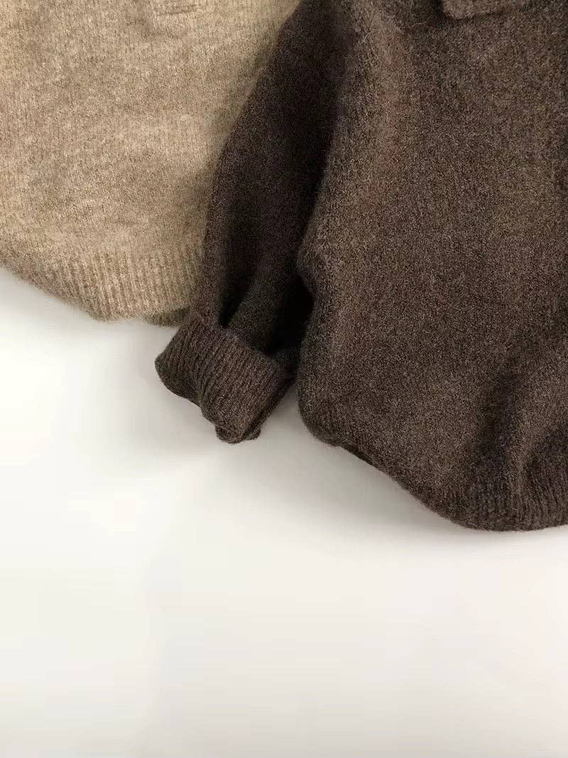 Hazel Brown Organic Cotton Sweater