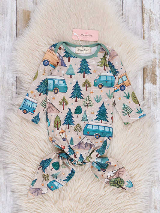 Green Campground Knot Gown